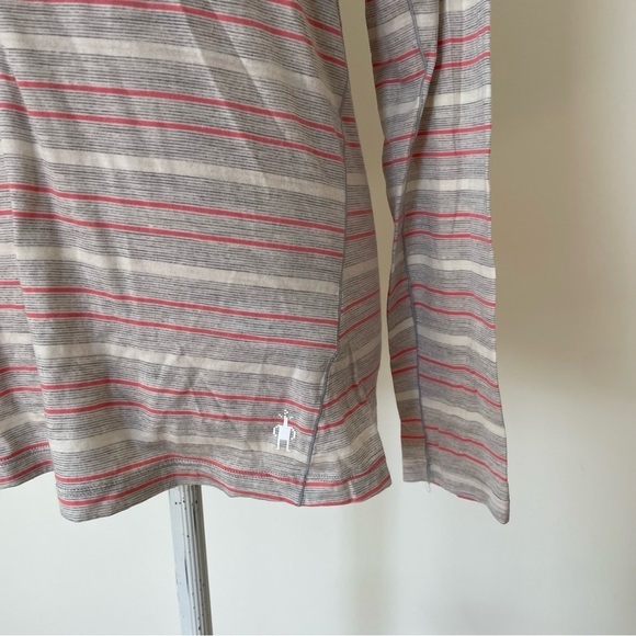 Smartwool Ash Heather Stripe Merino 150 Baselayer Long Sleeve Shirt EUC Size M - Picture 7 of 12